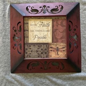 Decorative metal framed tile